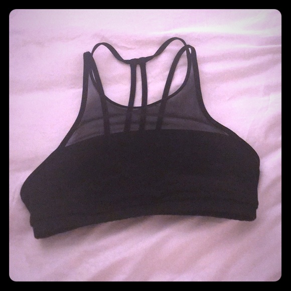 mesh top sports bra